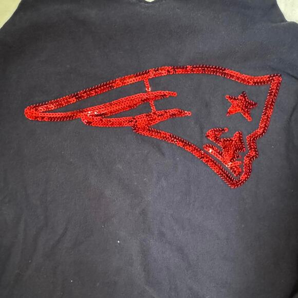 New England Patriots x Victoria's Secret PINK vintage NFL sequined long sleeve - Picture 2 of 5